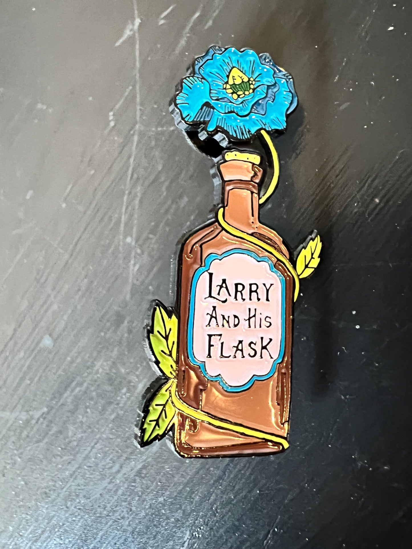 Larry And His Flask - Enamel Pin